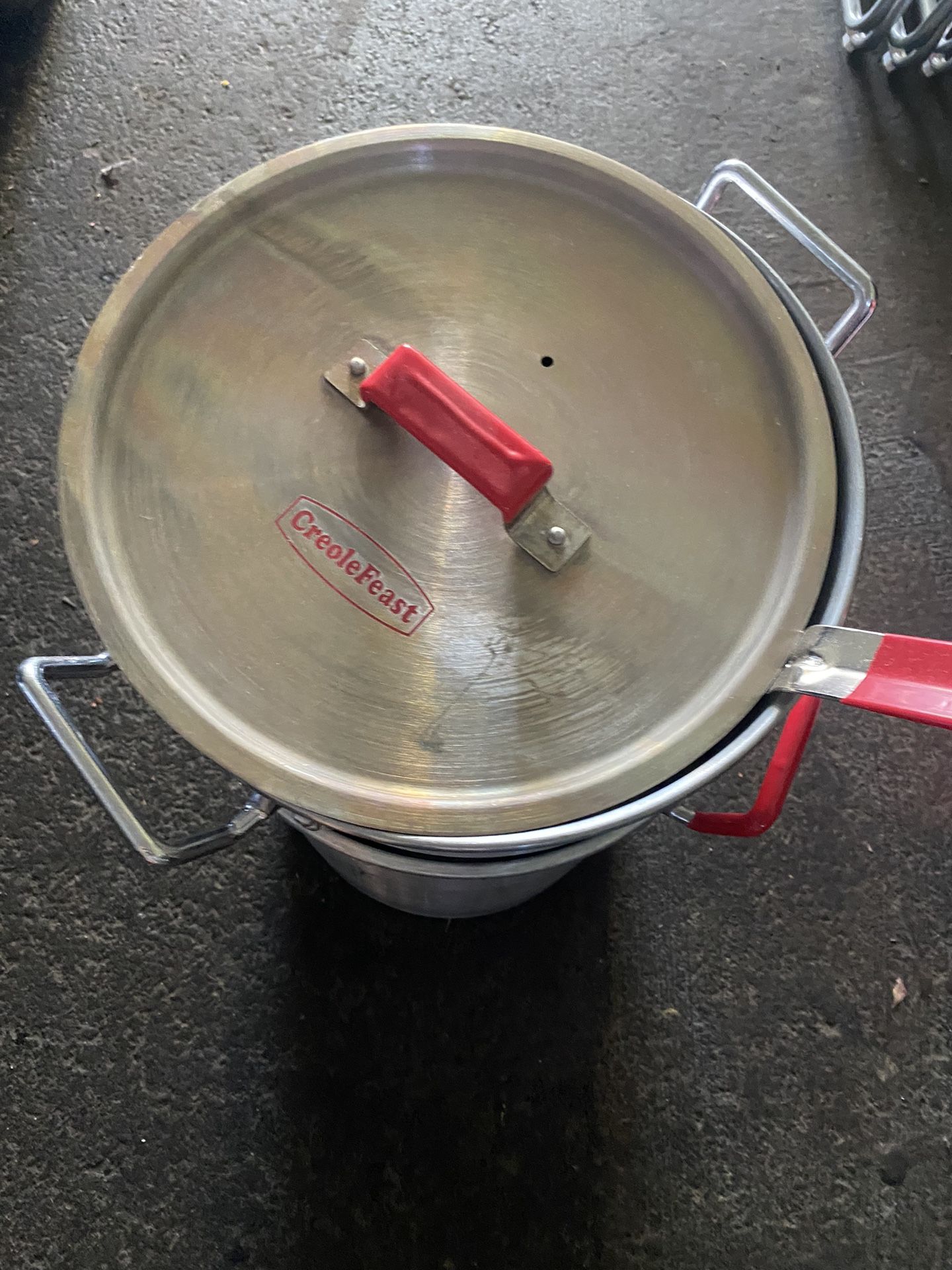 CreoleFeast 30 Qt. Turkey and 10 Qt. Fish Fryer Boiler Steamer Set, 50,000 BTU Burner, Ideal for Outdoor Cooking