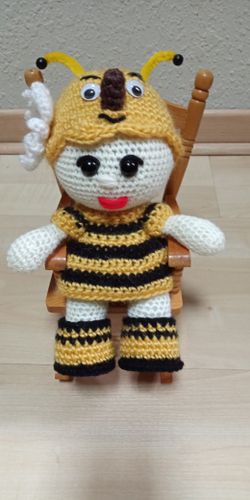 Baby doll in Bee costume