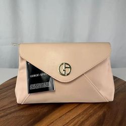 New Shiseido Benefiance WrinkleResist24 Balancing Softener Enriched-.84 oz/25ml X2GIORGIO ARMANI BEAUTY NUDE PREMIUM MAKEUP BAG/POUCH WITH DUST BAG-NE