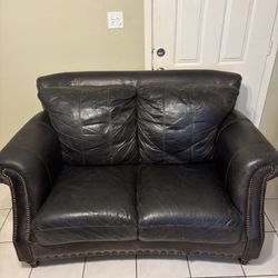 Leather Loveseat Set