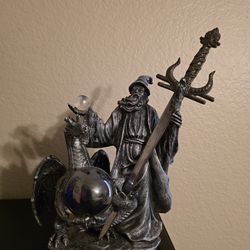 Wizard With Dragon Statue