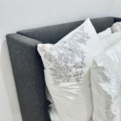 Queen bed frame and mattress etc