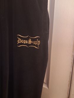 Dogg Supply Black Velour Pants