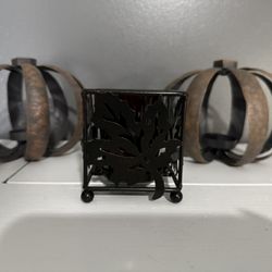 Fall Metal Tealight Candle Set