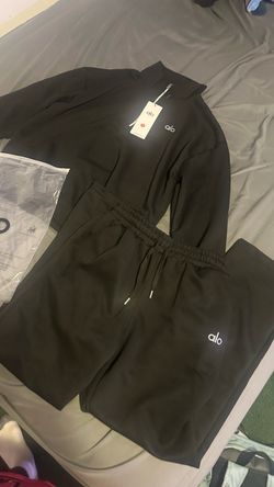 Alo Yoga Black Tracksuit Set with Tags
