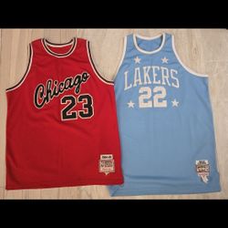 Authentic Elgin Baylor & Michael Jordan - Hardwood Classic Jersey