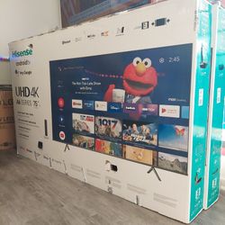 Hisense Android Smart TV 75" Series 6 UHD 4K On Cash $899 Finance Available Also With Just $39 Down Payment No Credit Needed 
