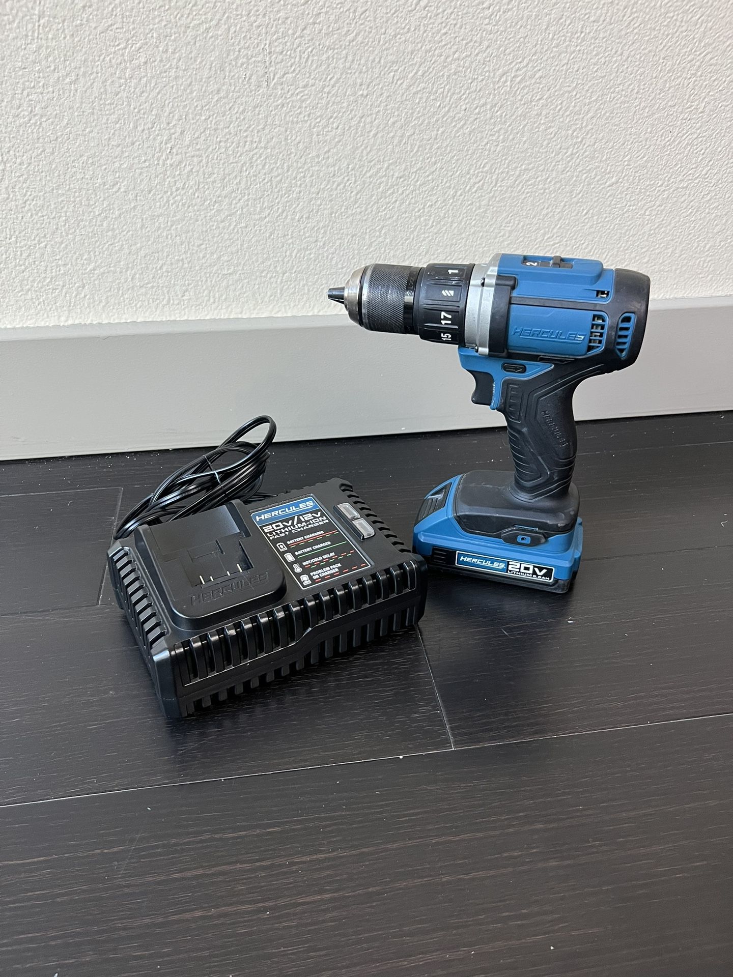 HERCULES 20V Lithium Cordless 1/2 In. Compact Drill/Driver, Battery, And Charger