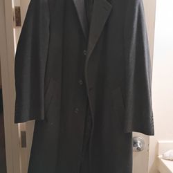 Men's Grey Wool Outer Coat.