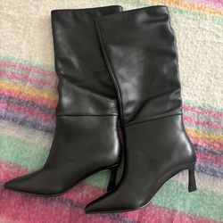 Steve Madden Leather Kitten Boots! Seriously! 
