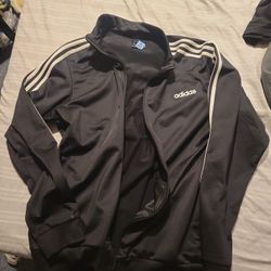 Mens XL ADIDAS ZIP UP BLACK sweatshirt