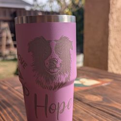 Personalized tumblers w/Laser Engraving 