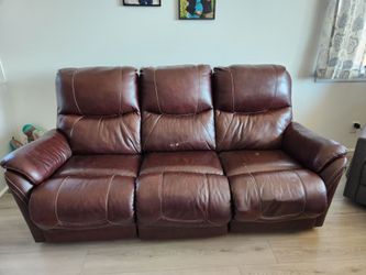 Brown Leather Electric Reclining Couch