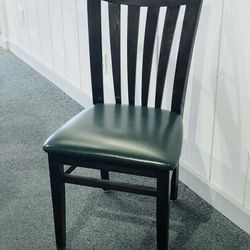 Solid wood restaurant chairs with padded seat