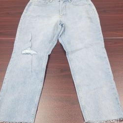 Light Blue Distressed Jeans Size 12 Woman New With Tags