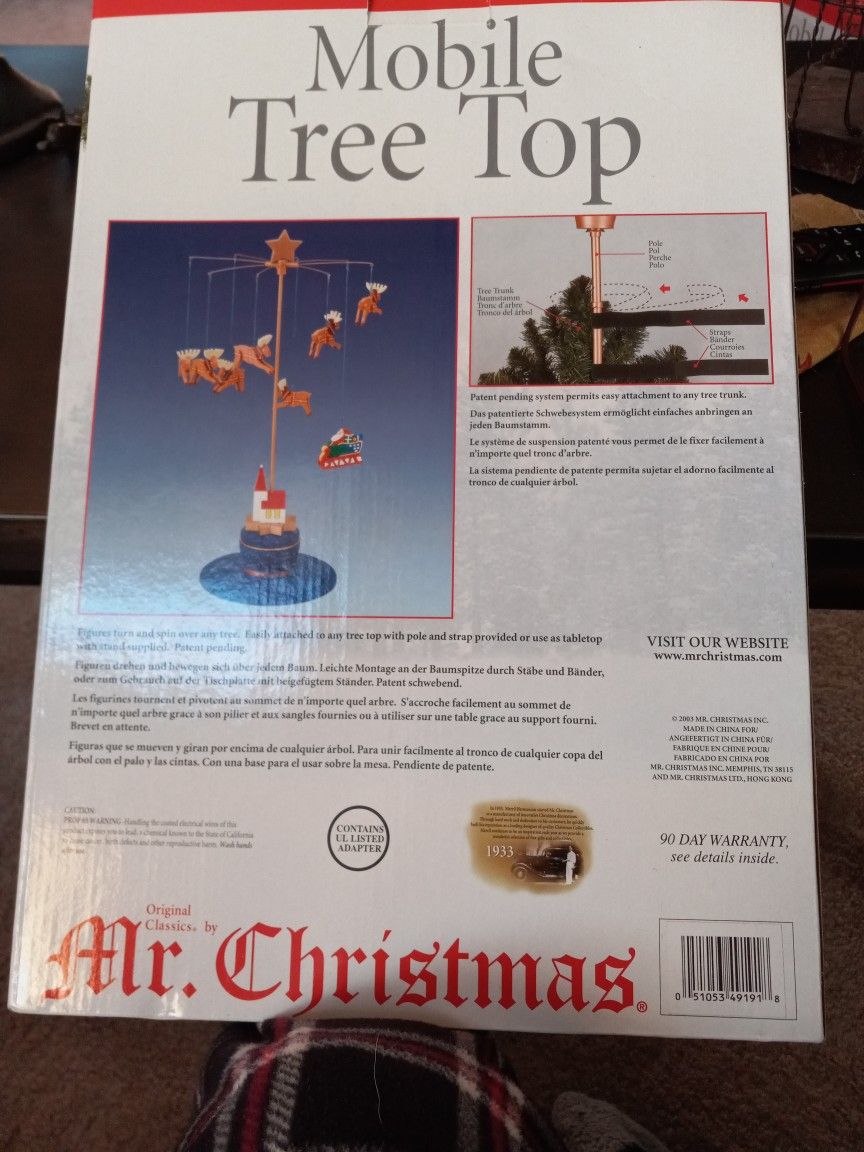Mr. Christmas Mobile Tree Top