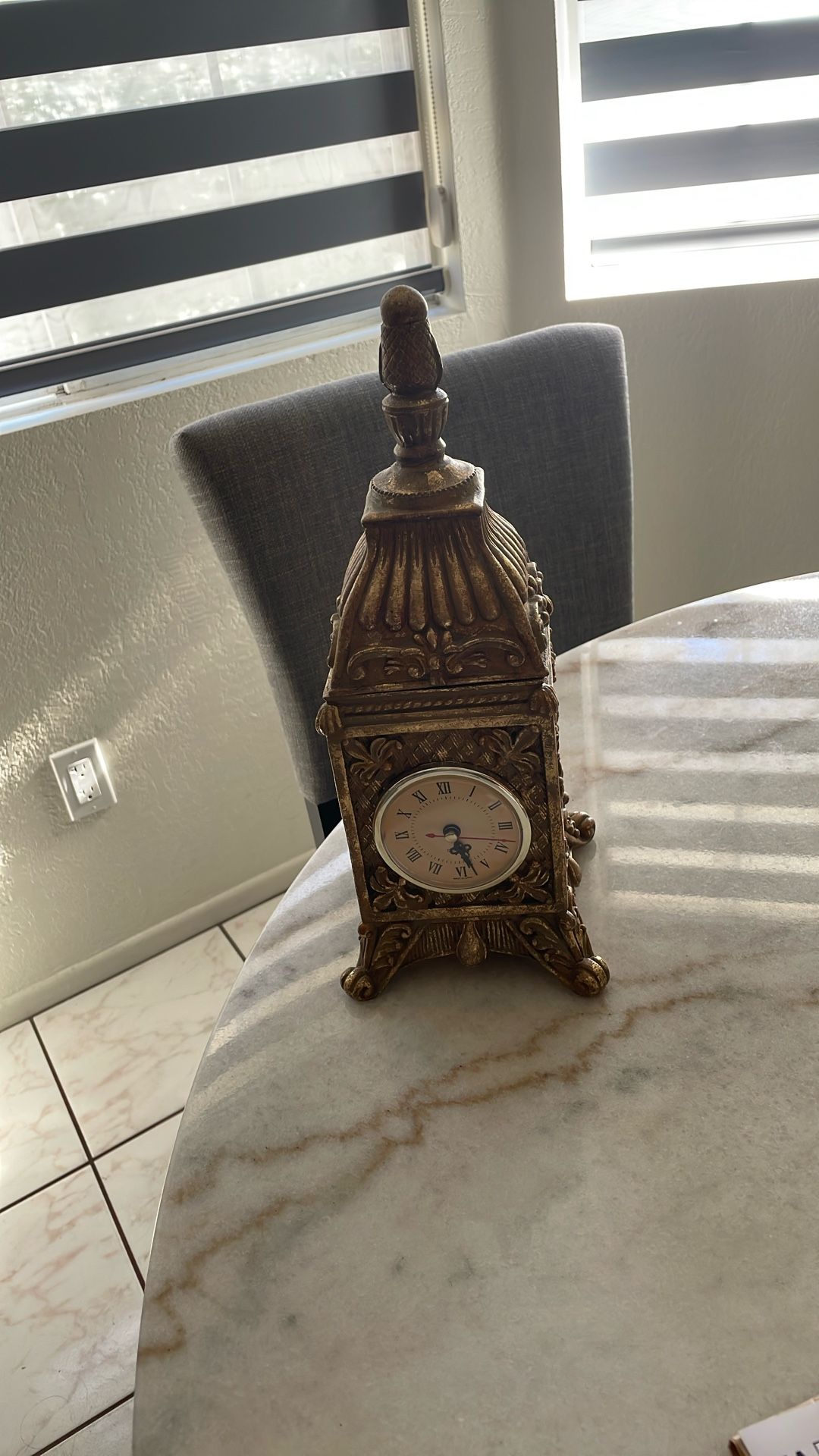 Antique Clock W/ Storage Space
