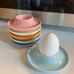 Brand New - Ceramic Macaron Egg Holder 6pcs