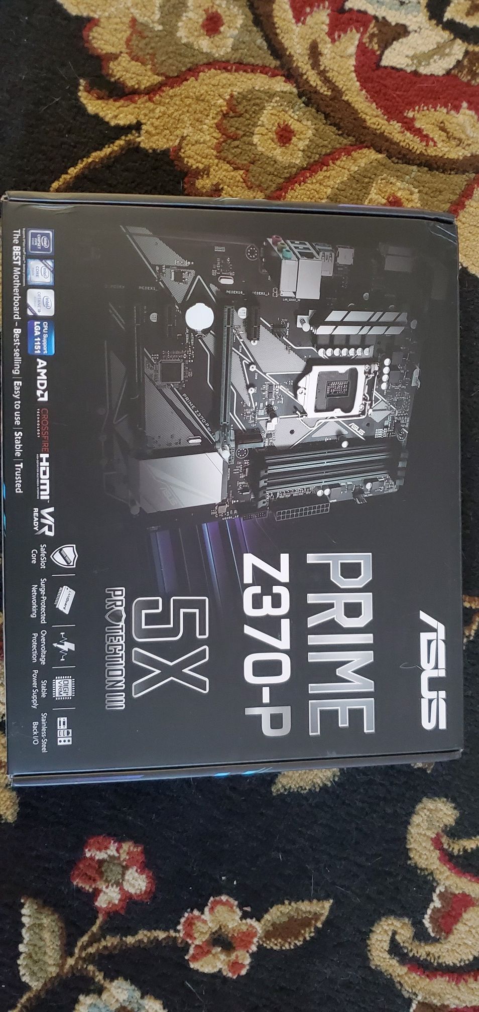 Asus Prime Z370-P Motherboard New+T51 Power Armor Helmet free