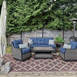 Outdoor Patio Set With Umbrella Shade