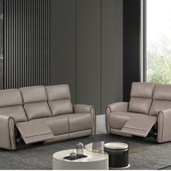 Power 2 Pc Recliner Sofa And Loveseat With USB-A & USB-c 