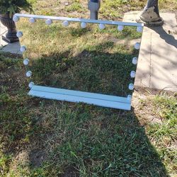 White Light up mirror sit on vanity ,just needs adapter to turn on