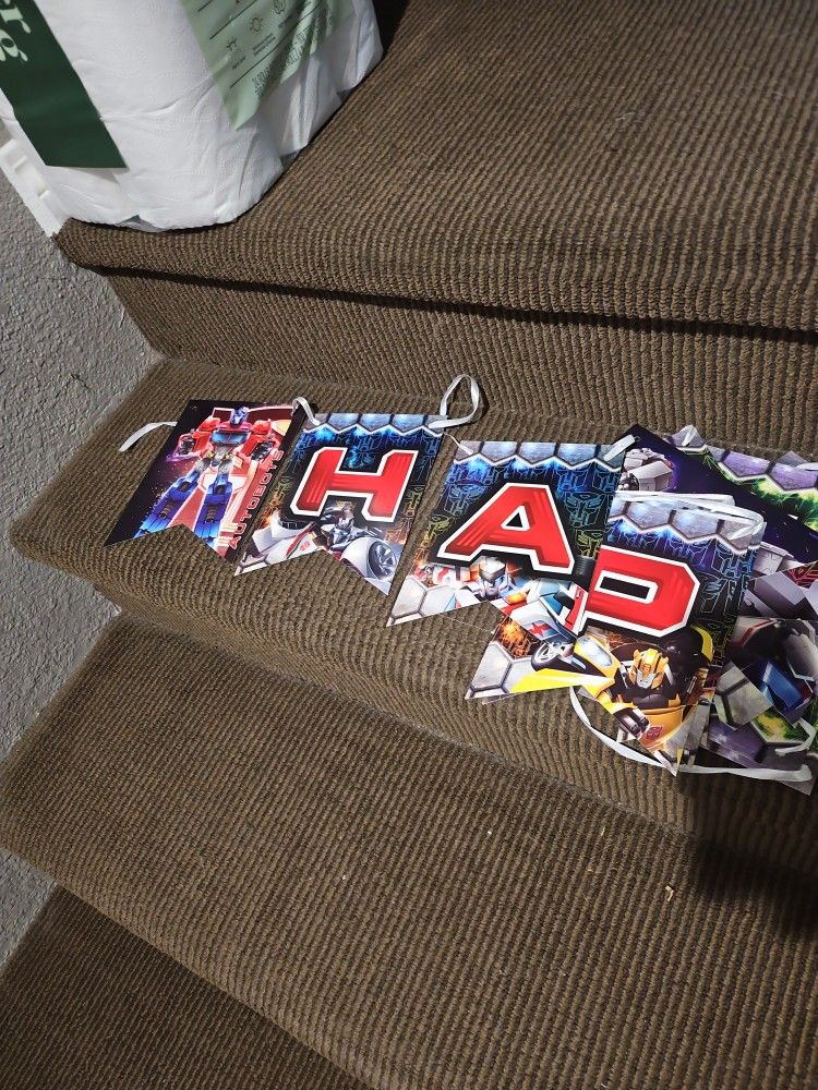 Transformers Happy Birthday Banner Free