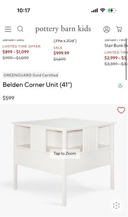 Pottery Barn Kids Belden Corner Unit (41”) - White