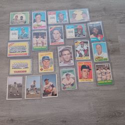 1950s-60s Baseball Card Lot Of 21 Mostly Stars