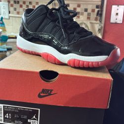 Black And Red Air Jordan 11 Retro Low (GS)  Size 4 1/2 Y 