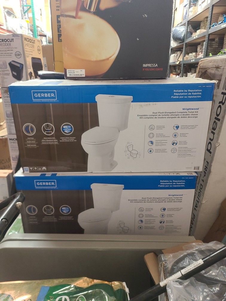 Gerber Wrightwood Dual Flush Elongated Toilet