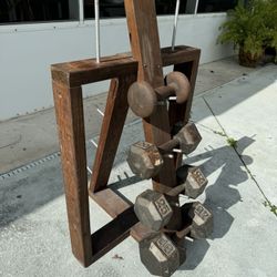 Dumbbell Rack With Dumbbells