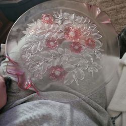 Mikasa Pink Floral Serving Plate