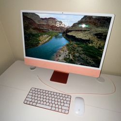 iMac 24" with Retina 4.5K display All-In-One - Apple M1 - 8GB Memory - 256GB SSD - w/Touch ID - Orange
