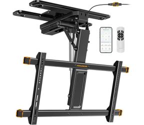  Electric Ceiling TV Mount with App & Remote, Motorized Ceiling Mount Full Motion for 32″-75″ Flat and Curved TVs up to 110 lbs