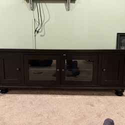 Black Wooden Entertainment Center