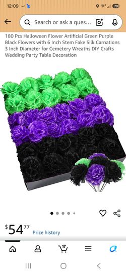 Halloween 180pc silk carnations