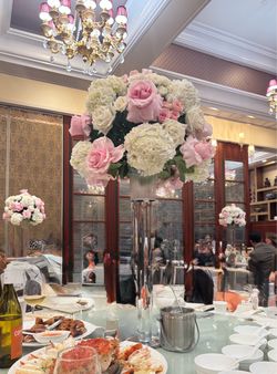 Set of 5 Glass Trumpet Centerpiece Vases