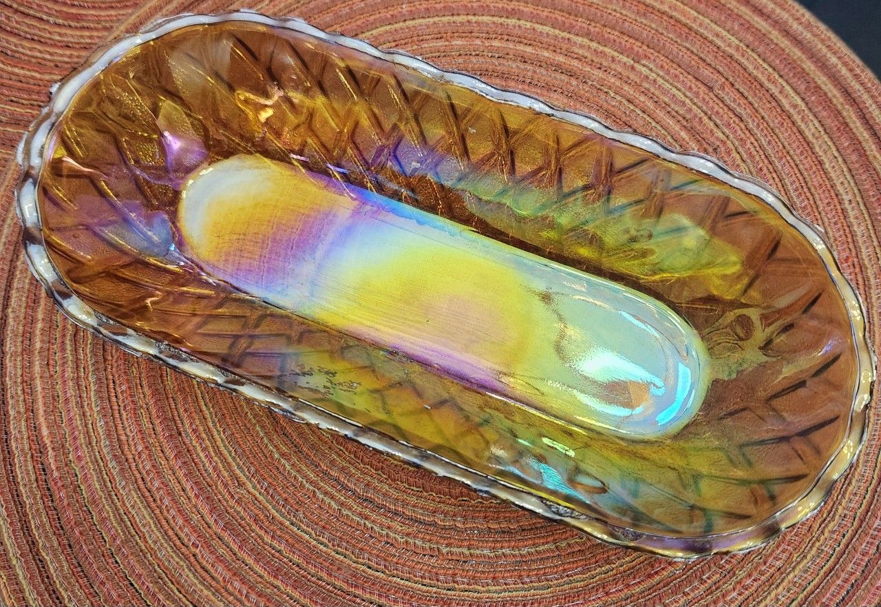Vintage Carnival Glass Tray