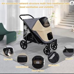 One-Click Folding Pet Stroller for Medium/ Large Pets