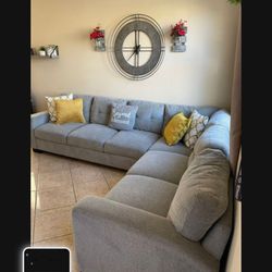 Beautiful Light Grey Sectional Couch from COSTCO