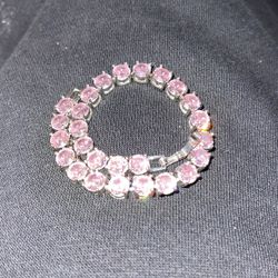 pink tennis Bracelet