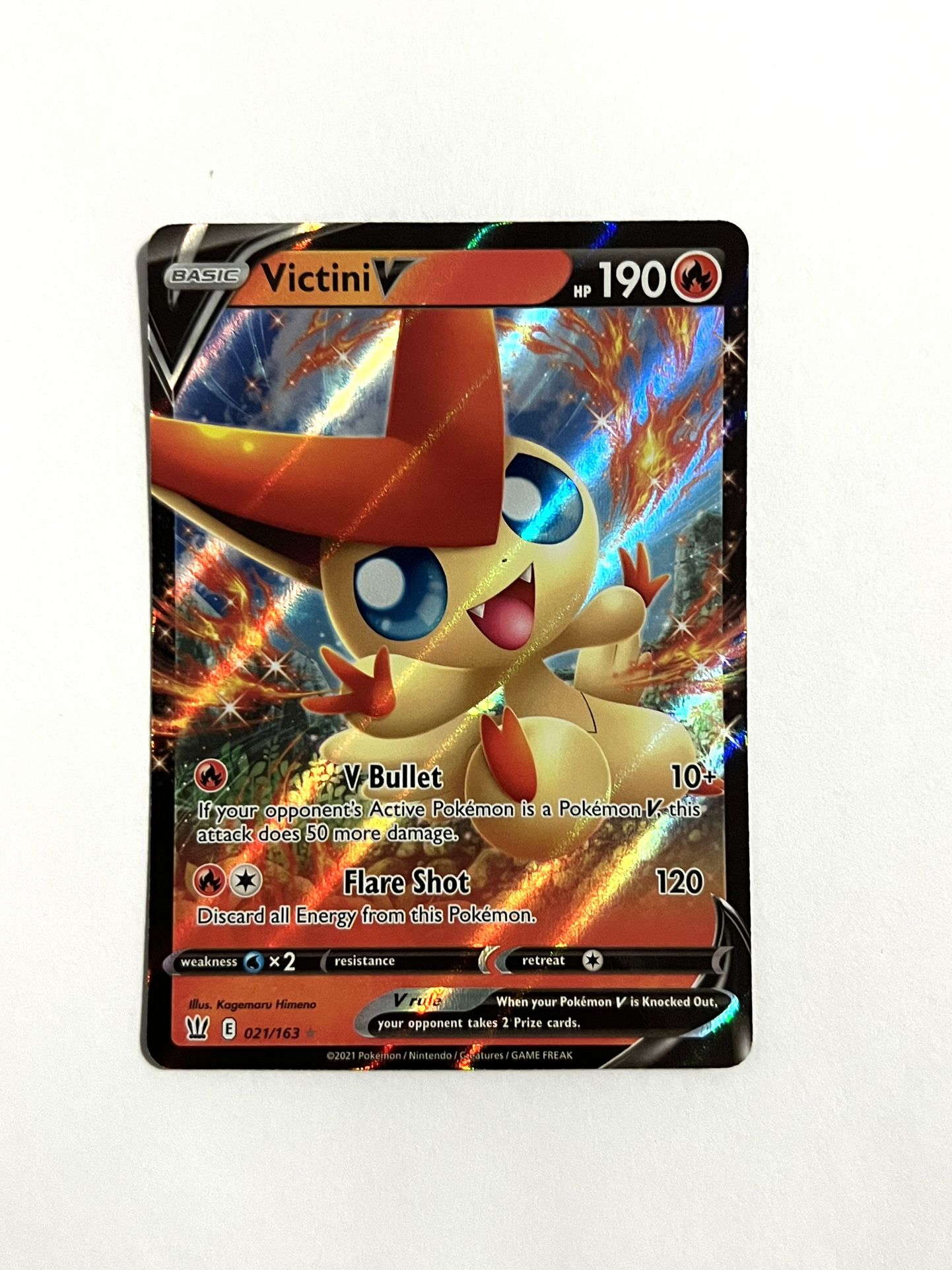 Victini V - 021/163 Ultra Rare Battle Styles NM Pokemon TCG. 