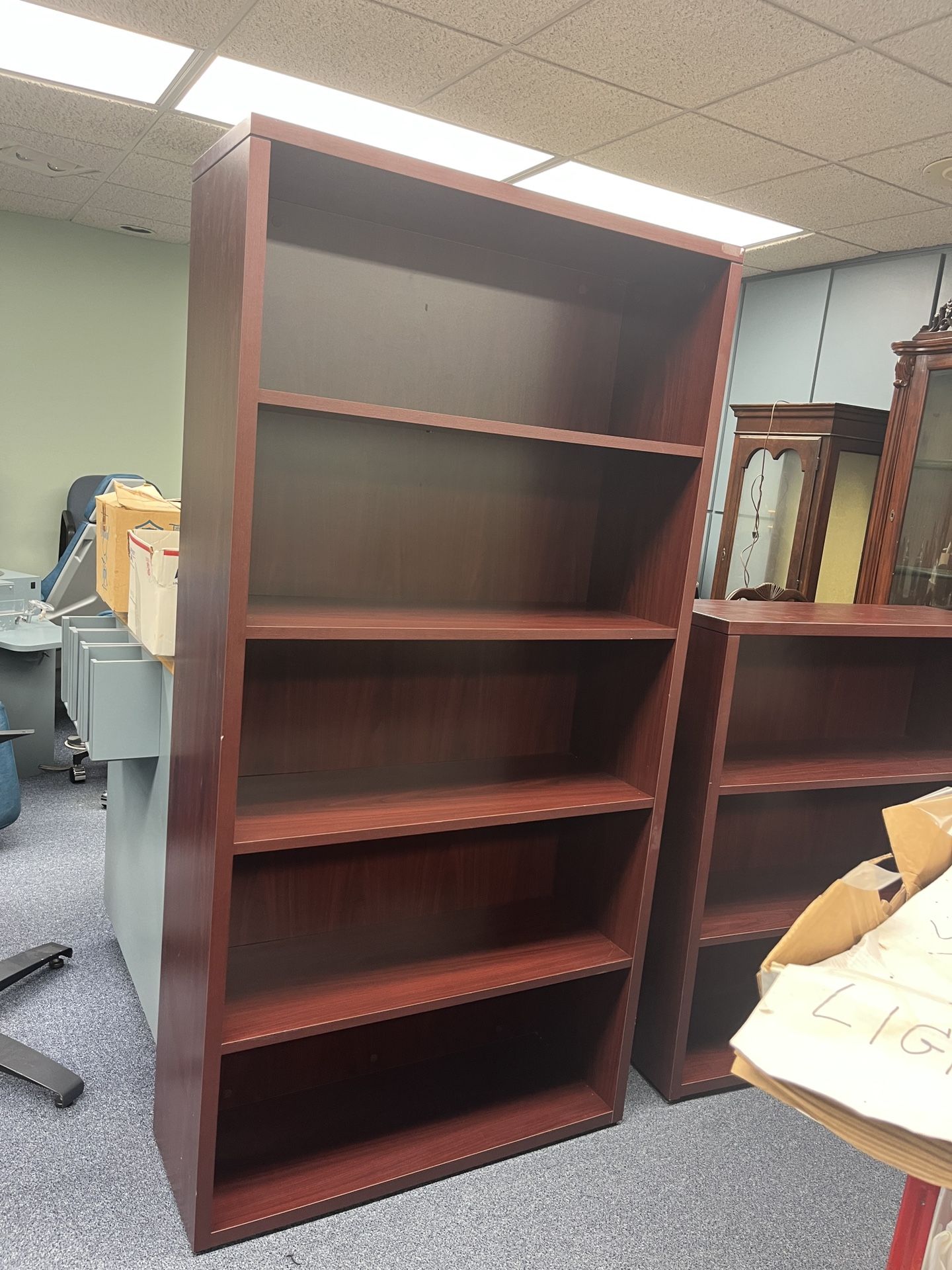 2 Wood Bookcase , Shelf Cabinet