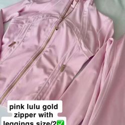 Size 2 Leggins And And Lulu Zip Up ,