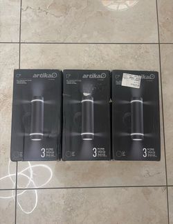 Brand New Artika C7 Modern Black Outdoor/Indoor Wall Lights (Set of 3)