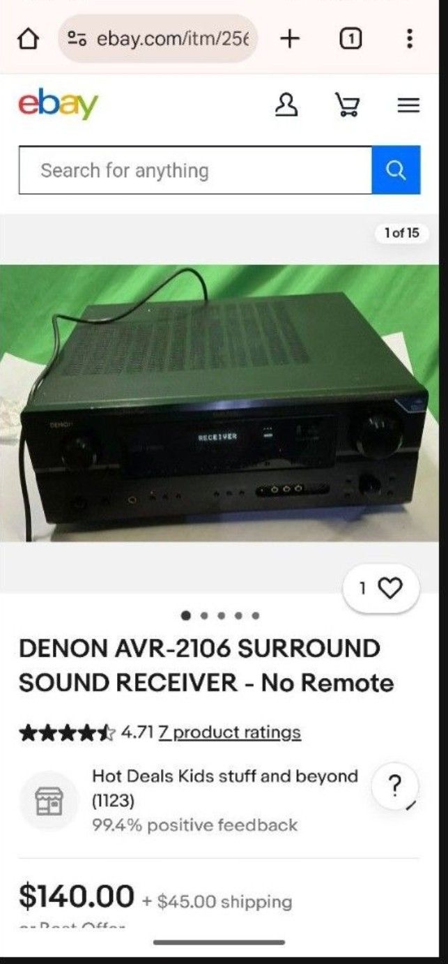 DENON AVR-2106 SURROUND SOUND RECEIVER