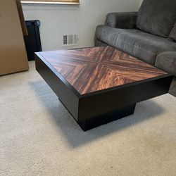 Coffee table with Lights Around Edges (optional!)