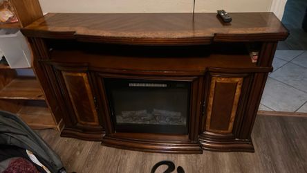 Mueble para sala con chimenea para sala