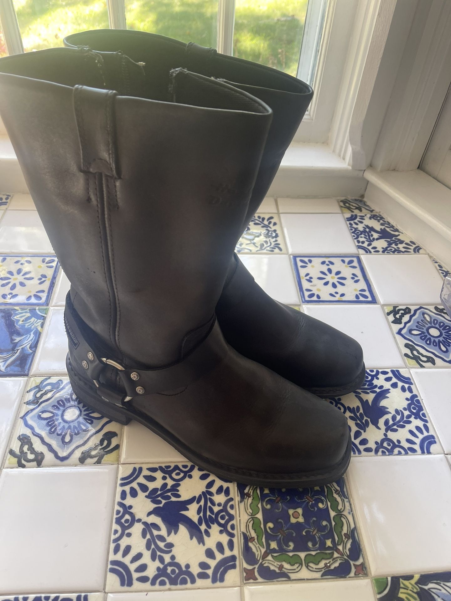 Men's Harley Davidson Hustin Waterproof Riding Boots size 10 used